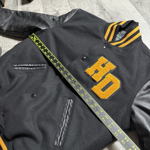 VNTG 90’s Holloway Black Hills Dales Bar Icehouse Varsity Letterman Jacket Small - Picture 13 of 13