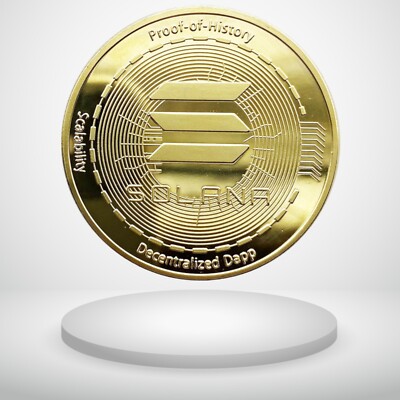 Solana | SOL Physical Crypto Coin Novelty Souvenir Token Gold