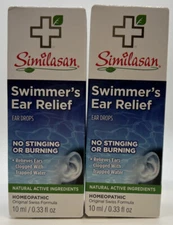 2 Similasan Swimmer's Ear Relief Homeopathic Ear Drops EXP: 8/2027