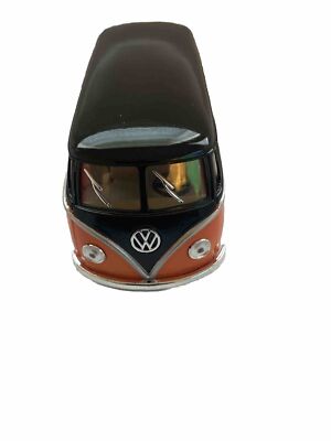 KINGSMART 1/24 Scale Car Toys 1962 Volkswagen Classic Hippy Bus Orange Die Cast