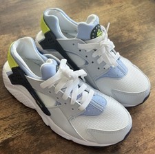 Nike Huarache Run GS Big Kids' Shoes White-Blackened Blue DV3479-100 US 5Y