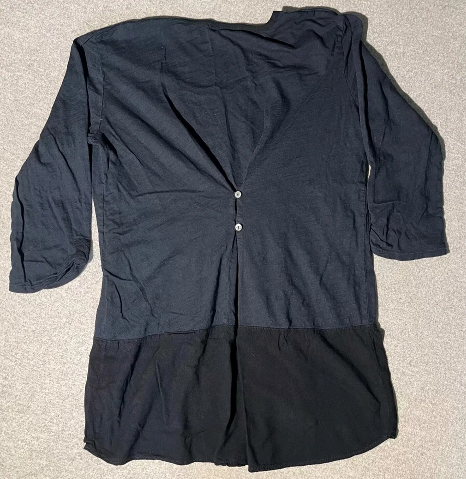 Top túnica Fresh Produce para mujer talla grande negro informal algodón  Foto 2 de 4