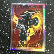 Marvel Masterpieces '92 Platinum Ghost Rider Rainbow Card #37