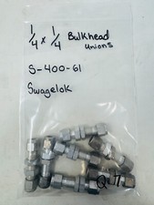 Swagelok S-400-61 Steel 1/4" x 1/4" Bulkhead Union Tube Fitting Pack Of 7