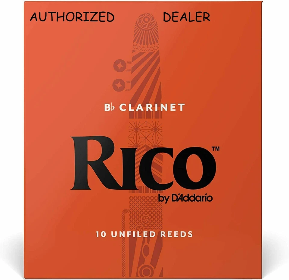 Paquete de 10 cañas de clarinete Rico Bb fuerza 2,5 RCA1025 Foto 3 de 4