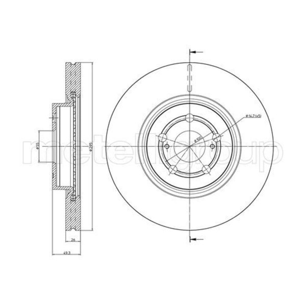 Metelli 2X Bremsscheibe Vorne Ø295Mm BelüFtet FüR Toyota Avensis Station Wagon-image