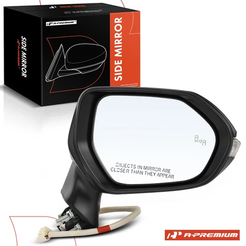 Black Power Heated Mirror w/ 7-Pin Passenger Side for Toyota Corolla 2019-2022