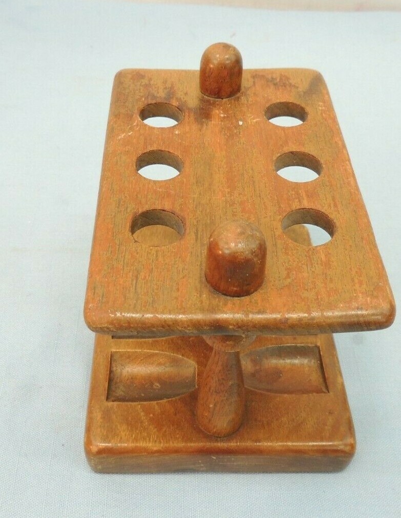VINTAGE WOOD PIPE STAND eBay