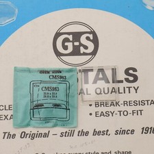 Vintage NOS GS Watch Crystal CMS983 New Old Stock - 25.9 x 25.9mm NEW MS 