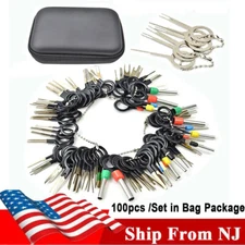 100pcs Car Pin Extractor Release Electrical Wire Connector Puller Repair Tools
