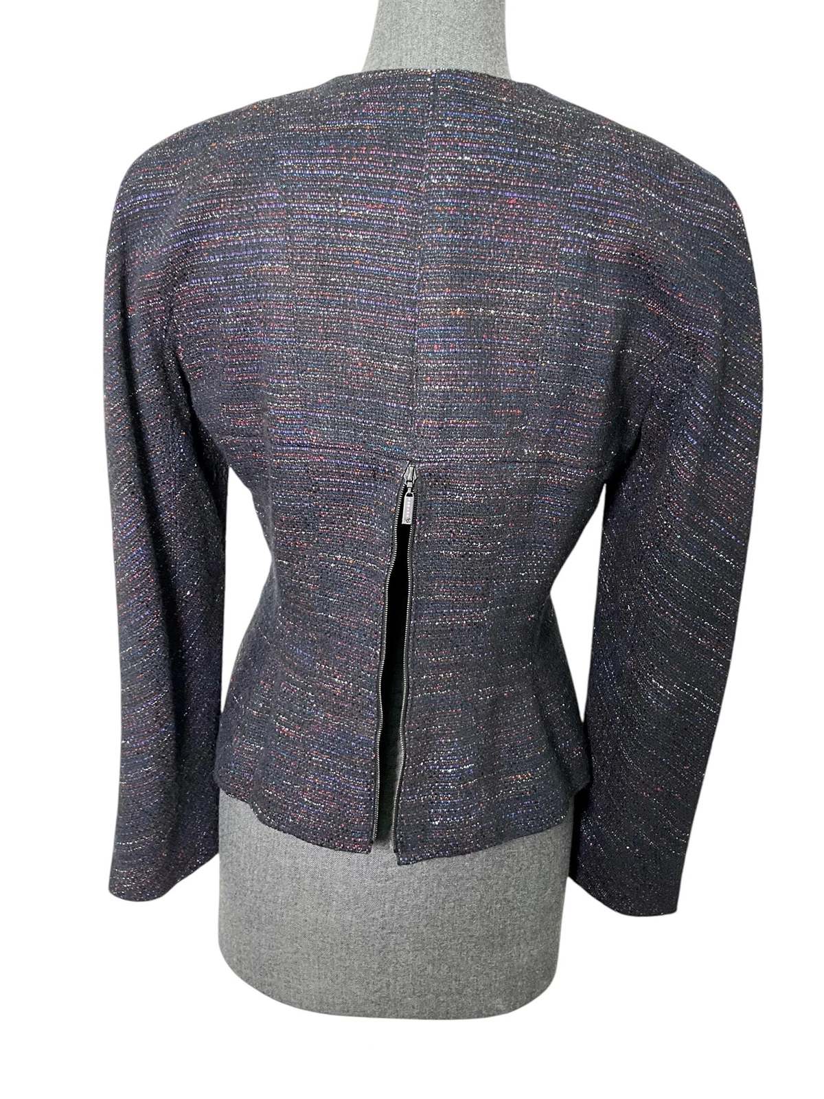 Giacca CHANEL 02A con dettagli zip taglia 40