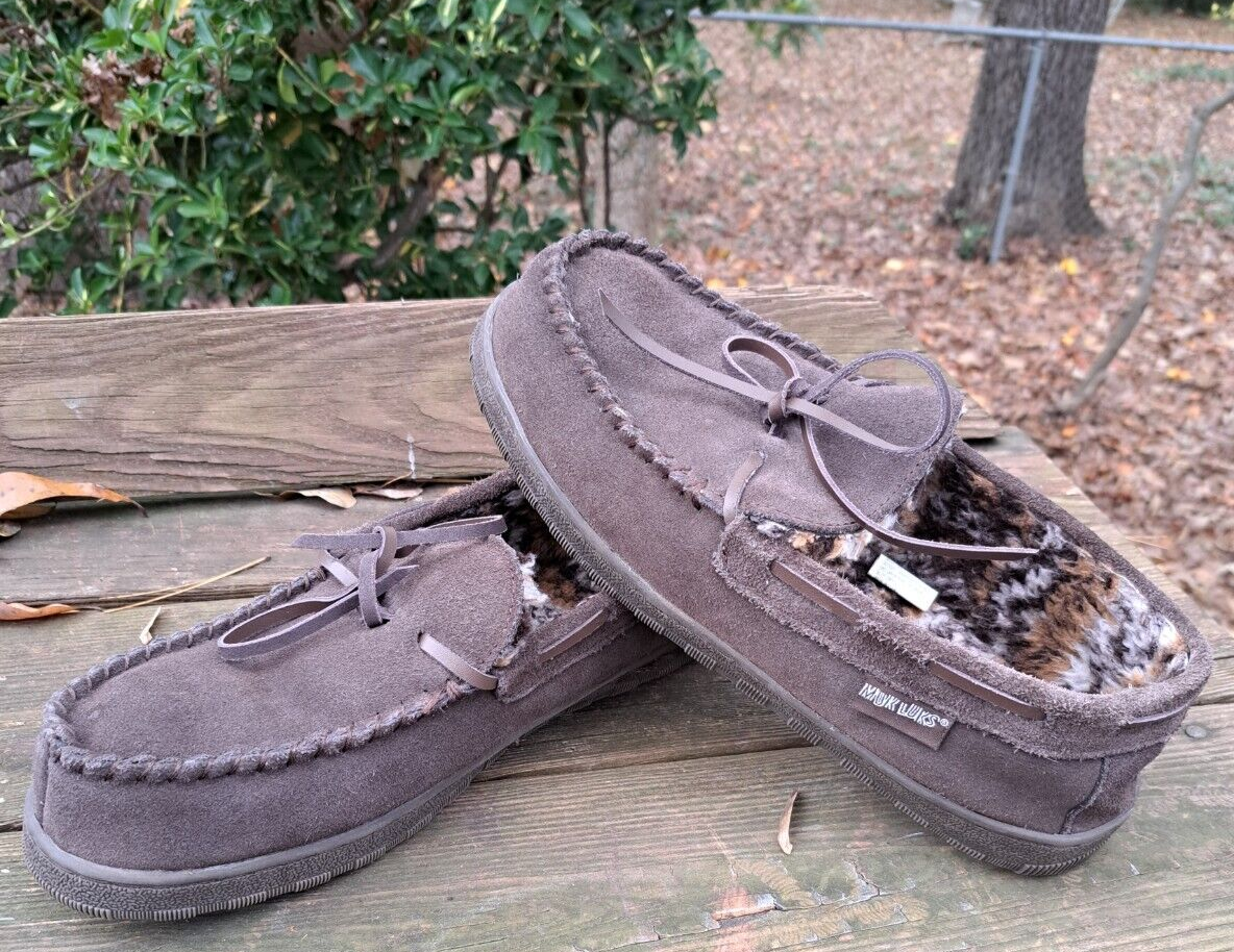 SAOLA Mocassino slip on marrone MUK LUKS suola esterna comfort taglia 11