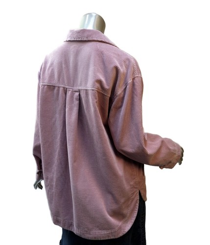Madewell Pink Corduroy Yorkway Shirt-Jacket Top Medium Shacket Pockets | eBay