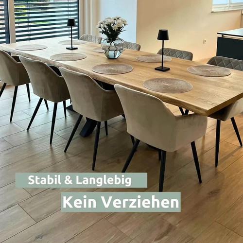 Massivholz Tischplatte Eiche mit Baumkante – 100 x 70 cm - Bild 7 von 11