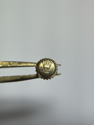 Genuine Rolex 24-600-8 - 6mm 18k Yellow Gold Crown. (30)