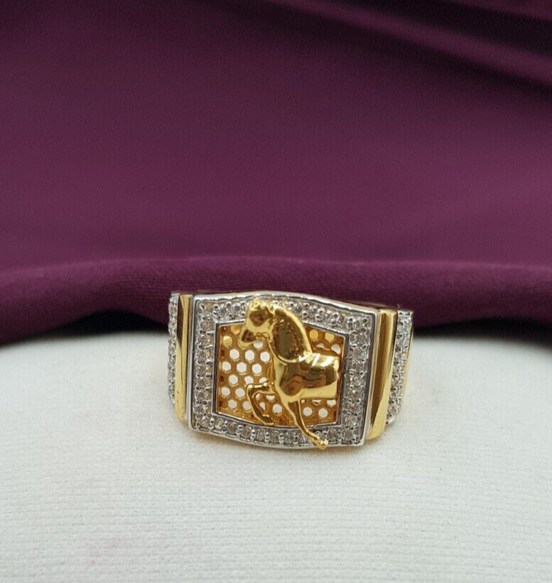 Gold Heaven Ring Men 22K Horseshoe Exclusive Men Gold Design Ring