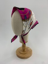Vintage Celine Paris Handkerchief Bandana Cotton Square Scarf Wrap Neckerchief
