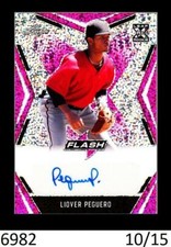 1-2020 LEAF FLASH PINK AUTO LIOVER PEGUERO PIRATES 10/15 CARD#BA-LP1