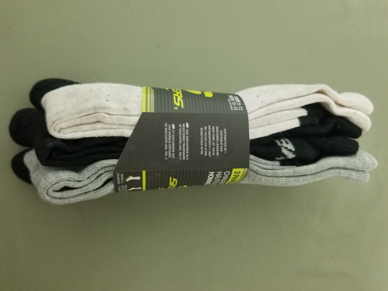 New Skechers Sport 3 Pair Mens Crew Socks. eBay