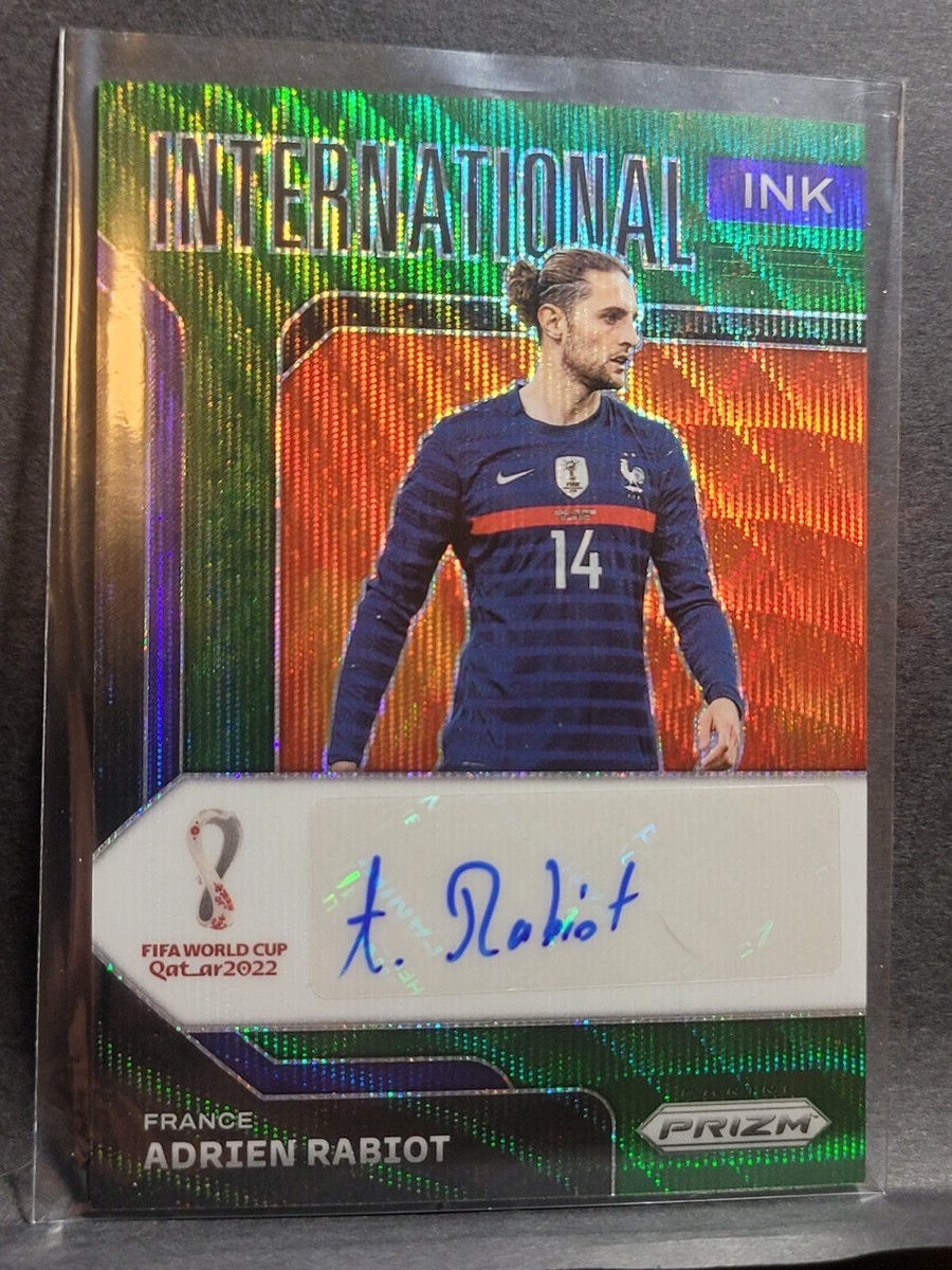 2022 Panini Prizm World Cup Adrien Rabiot International Ink Green