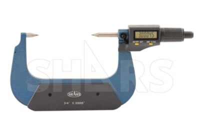 Shars 3-4''/75-100mm  0.0002'' Electronic Digital Double Point Micrometer New S]