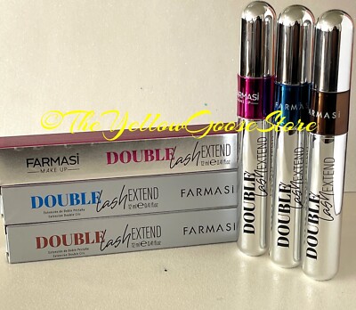   FARMASI   DOUBLE LASH EXTEND Mascara Blk Brown Blue  Volume/Length FREE SHIP