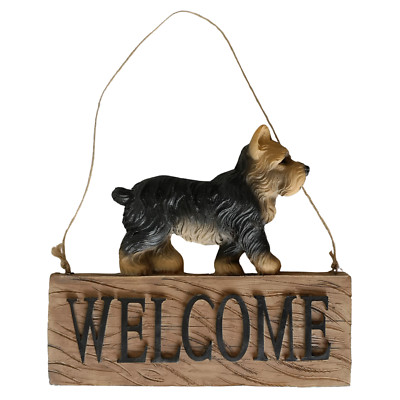 Deko Figur Wand Türschild Willkommen Welcome Wanddekoration Hund Norfolk Terrier