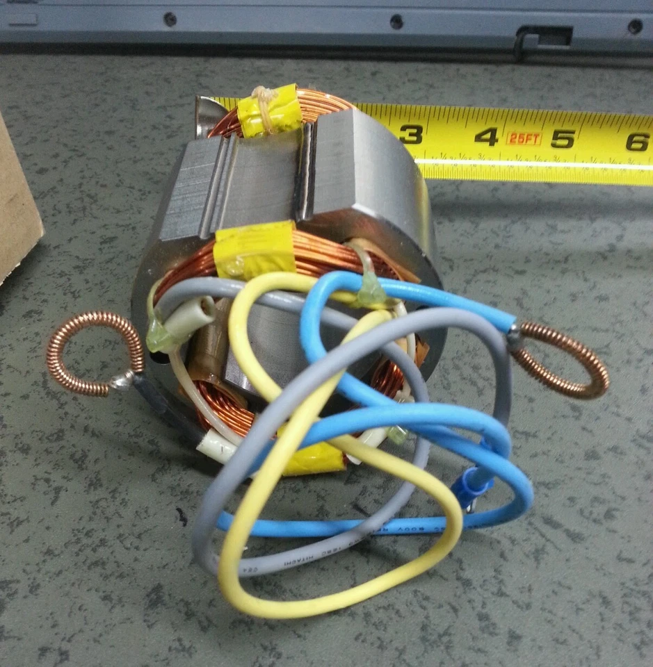 Conjunto de estator Hitachi 340-539D 120V pieza original para sierra compuesta deslizante Foto 3 de 4