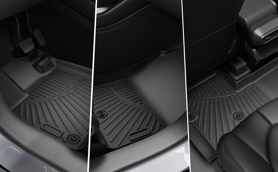 4pcs Floor Mats Set TPE All Weather 3 Row Liners For Honda Pilot 2023