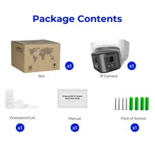 Hitosino 8MP Panoramic Camera Colorvu 180° Dual Lens 2 Way Audio 4K Hybrid