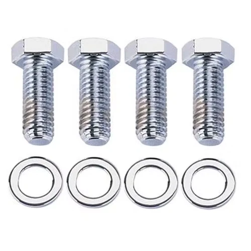 Chrome Chevy GM Turbo 350/400 Flywheel Flexplate Dust Cover Bolt Kit TH350 TH400