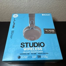 JLab Audio Studio Bluetooth Wireless Headphones - 30hrs Playtime Blue/Gray -NEW!