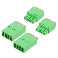 2set 3.5mm 0.14" Spring PCB Terminal Block Connector 4 Pin for 22-16AWG Cable