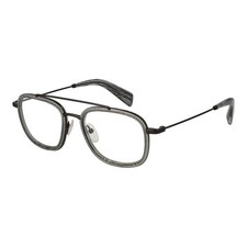 Yohji Yamamoto YO-1035536 Men Gray Optical Frame Plastic Aviator Casual Eyewears