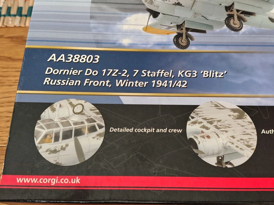 Corgi Aviation Archive Dornier Do17-Z 7./KG 3 5K + HR Russian Front 1941 AA38803 - Image 2 of 4