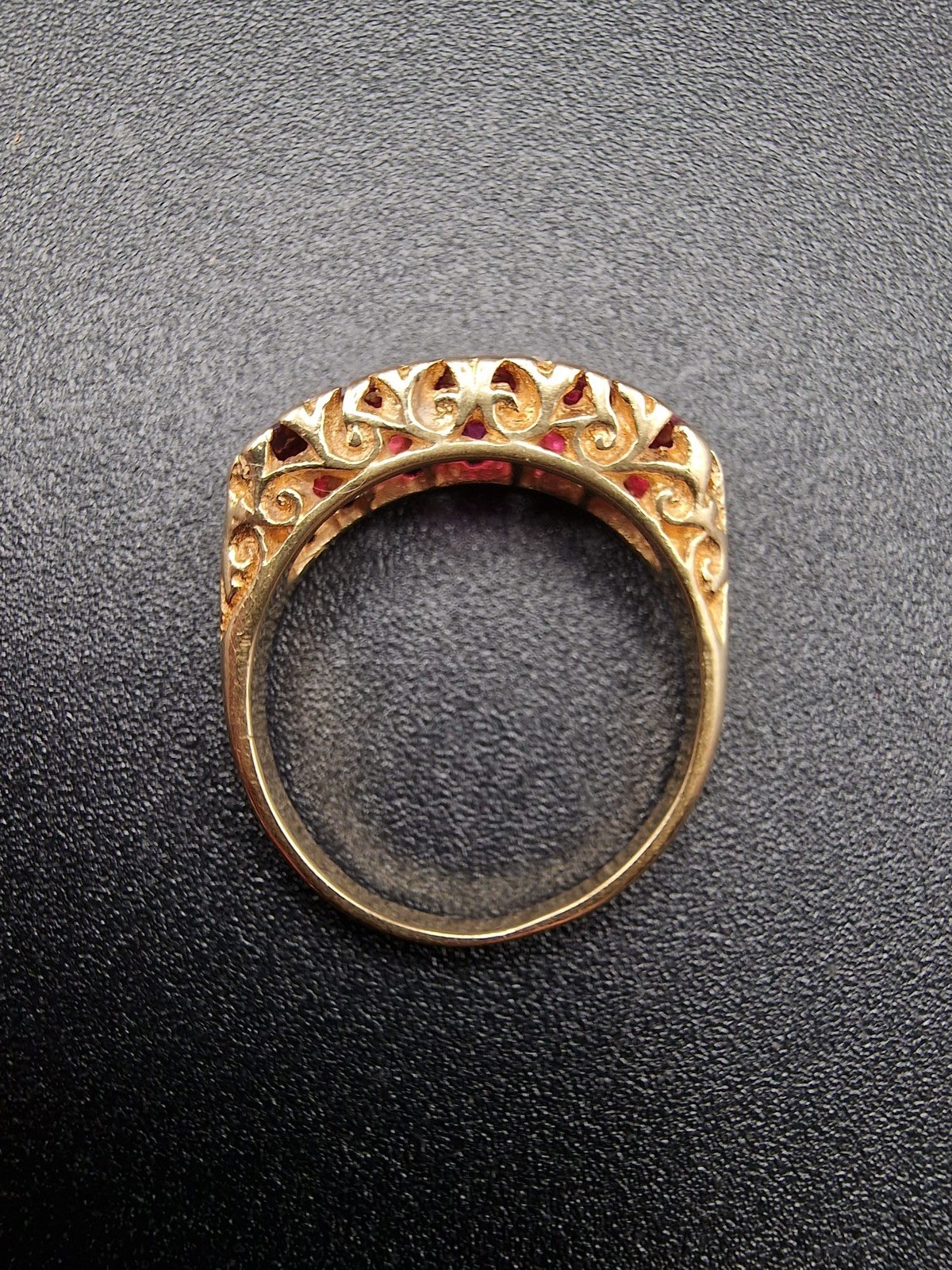 Antique 18ct Gold Ruby Diamond Ring Victorian Cir… - image 17