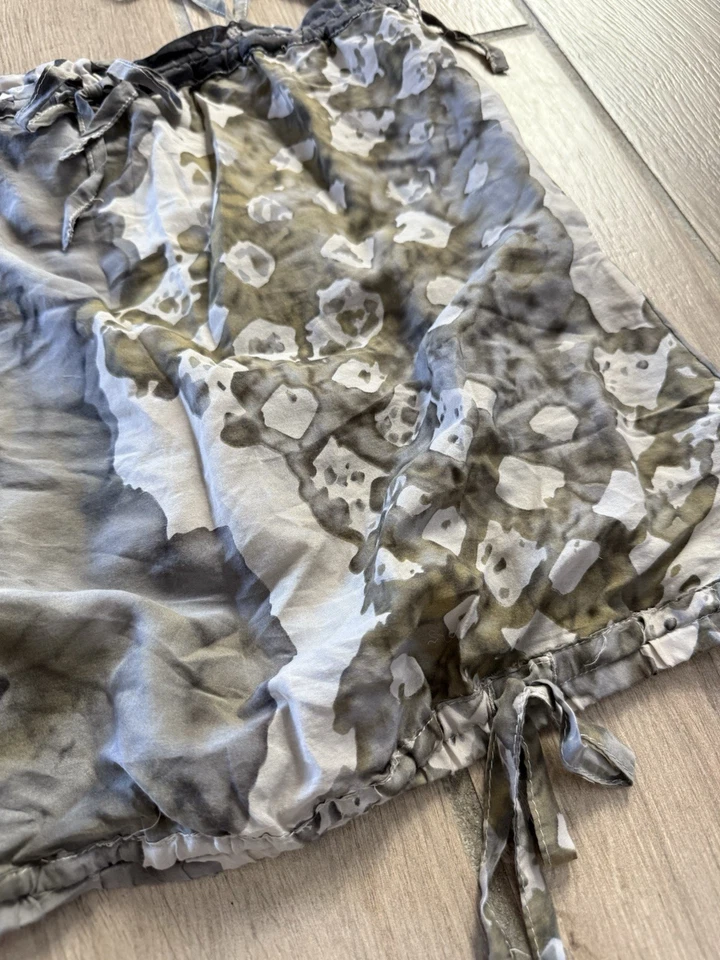 Camiseta sin mangas Da Nang Cami camuflaje transparente verde cordón algodón seda talla mediana Foto 2 de 4