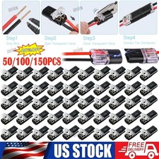 200pcs Double-Wire Plug-in Connector, Cable Clamp with Locking Buckle, AWG 18-22