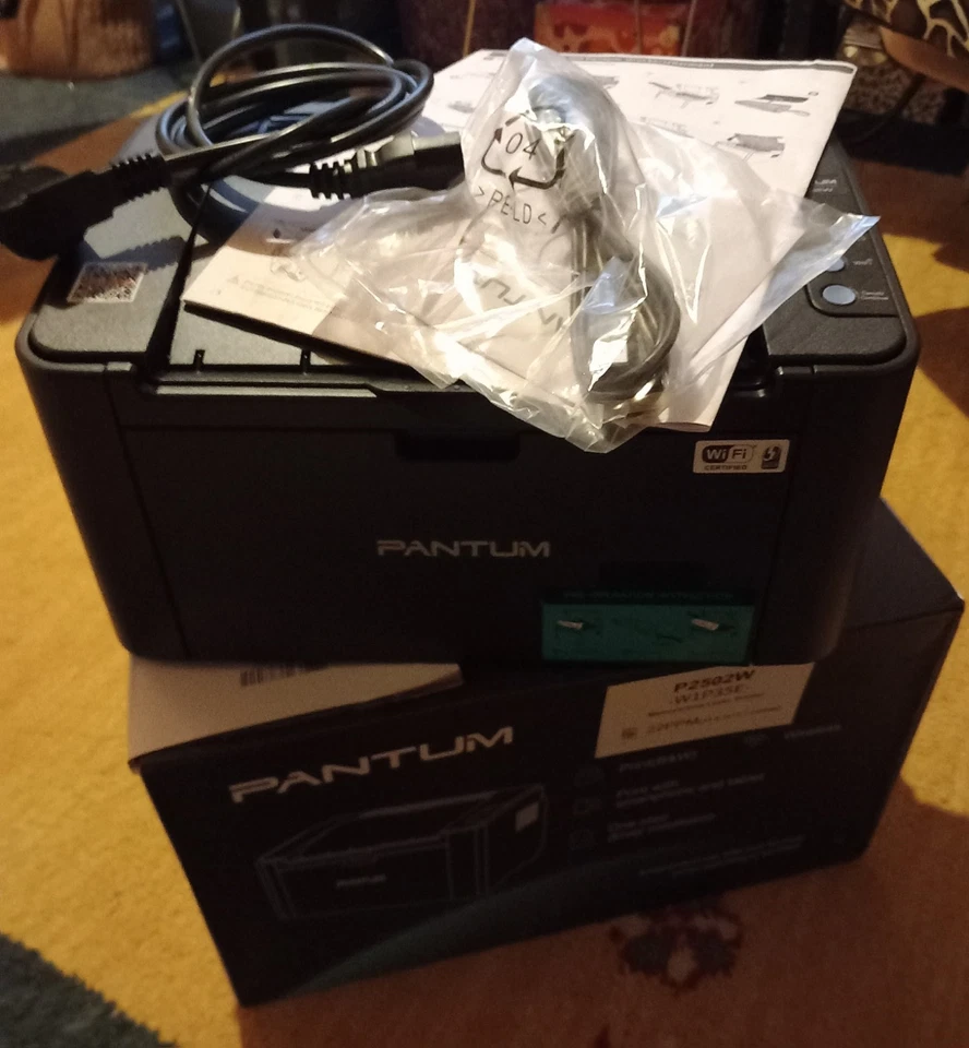 Pantum P2502W Schwarzweiß-Laserdrucker, WiFi, AirPrint, Schwarz top Zustand - Bild 4 von 4