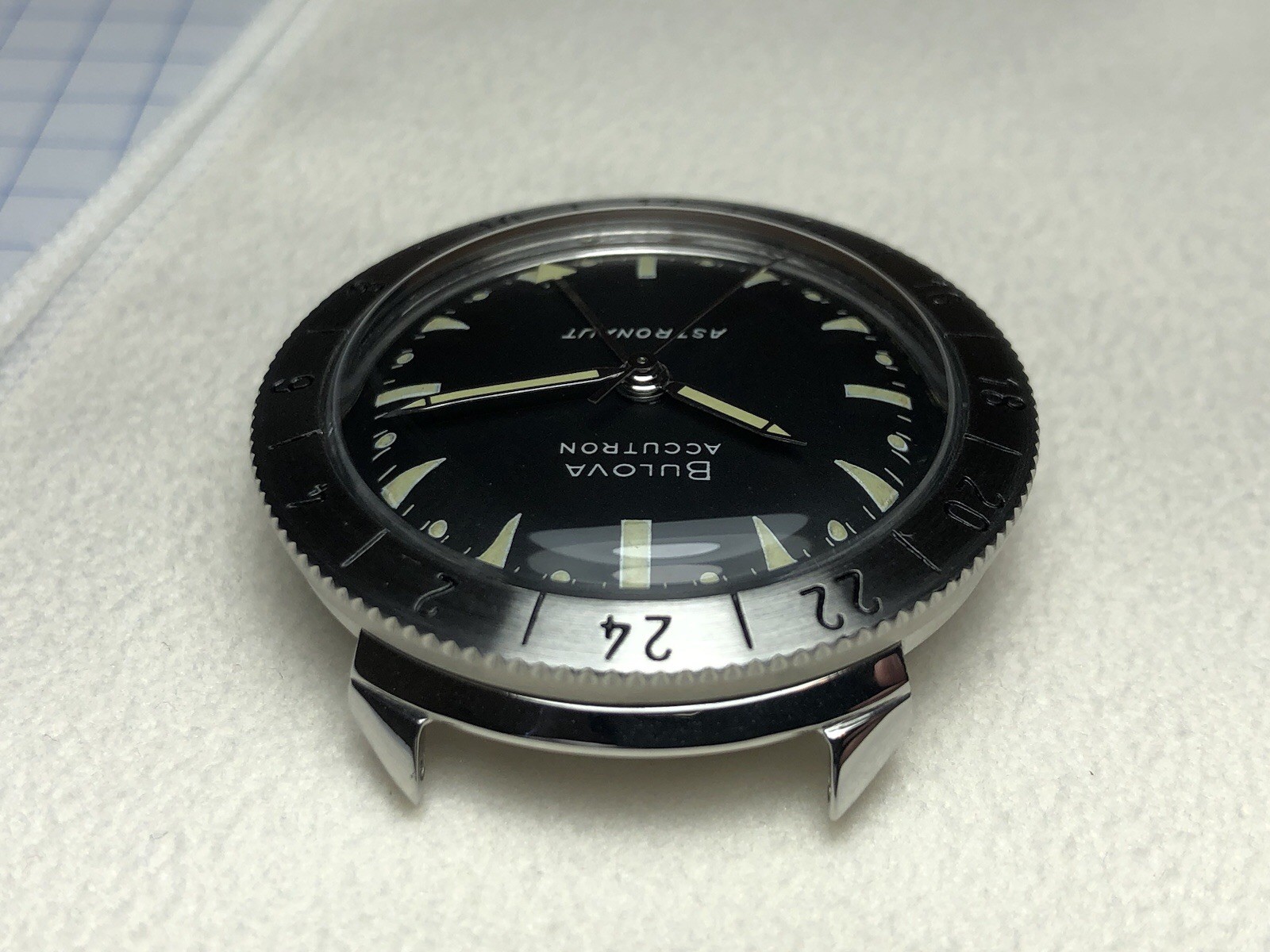 Restored 1966 Bulova Accutron Astronaut GMT Tuning Fork 214HN Men's Watch