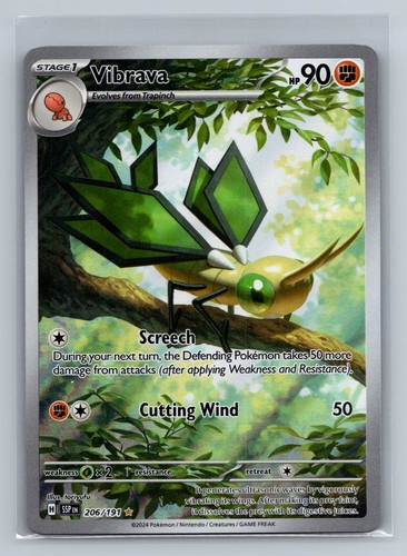 Vibrava 206/191 Pokemon Illustration Rare 202411 SSP Surging Sparks NM