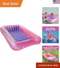 Comfortable Outdoor Floating Lounge Durable Vinyl with Cool Water Feature