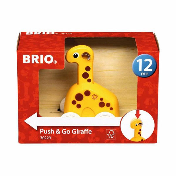 Brio Push & Go Giraffe, Schiebespielzeug, Holzspielzeug, Ab 12 Monaten, 63022900-image