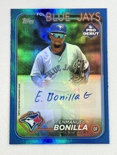 Enmanuel Bonilla 2024 Topps Pro Debut Auto Autograph Color Match Blue Jays #/150