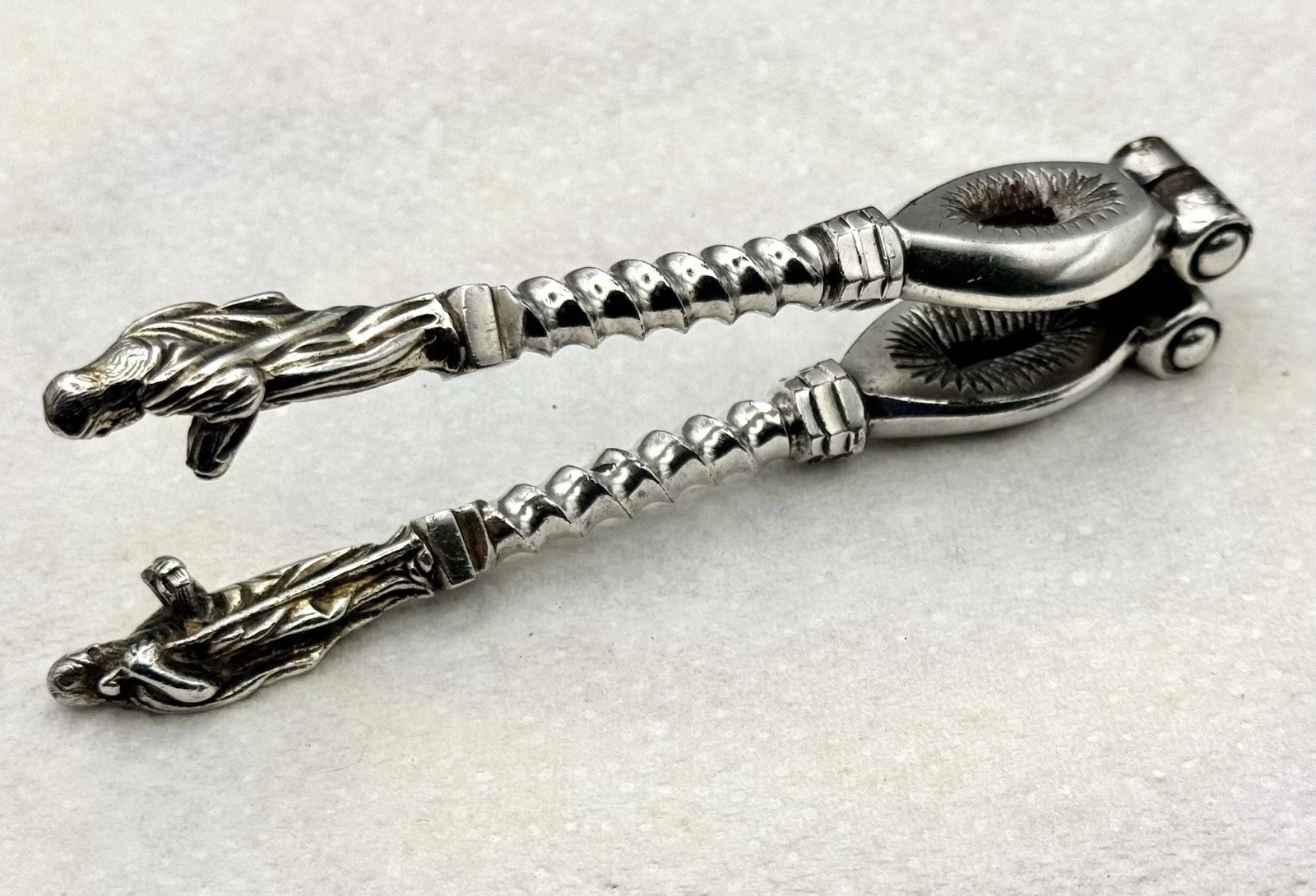 RARE Antique Silver-Plated Nutcracker with an Apostle or Holy Man or Shepherd