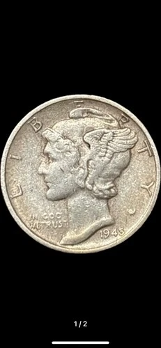 Mercury Dime 1945-S, Micro S, XF Collector’s Choice