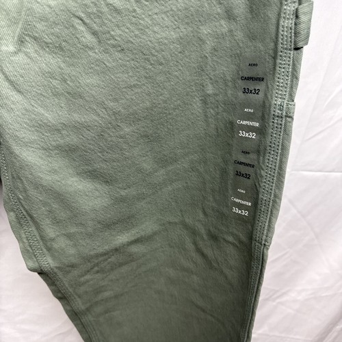 Aero Aeropostale Carpenter Non Stretch Mens Jeans 33x32 Green - Picture 5 of 11
