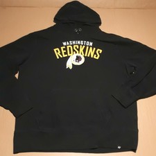NFL Washington Redskins '47 Brand Pocket Hoodie Men's XL Black Cotton Blend