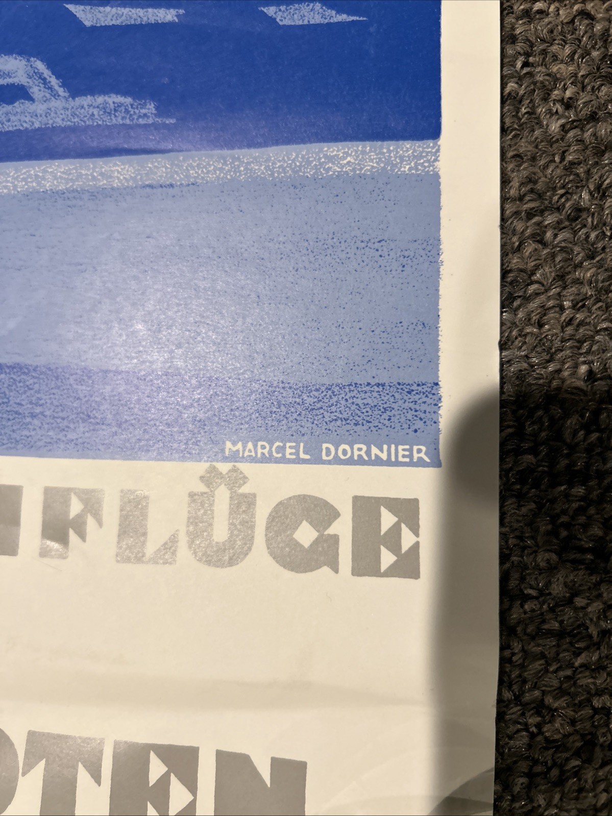 1930s  Vintage Style German Seaplane Travel Poster - 23.5” X 16.5”