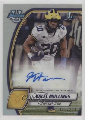 2024 Bowman U Chrome Prospect Refractor 142/299 Kalel Mullings #PA-KMU Auto 0j3l